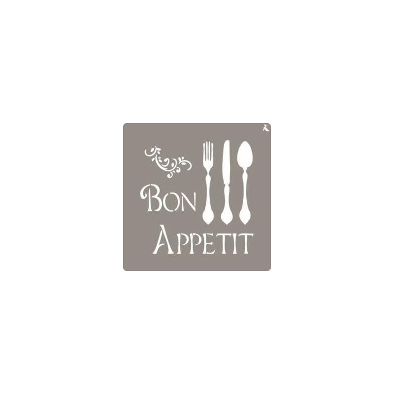 090007 LA PAJARITA STENCIL ST-07 PLANTILLA DECORATIVA MODELO BON APPETIT