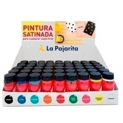 090915 LA PAJARITA PINTURA SATNADA BOTE DE 35ML COLORES SURTIDOS EXPOSITOR SOBREMESA 54UD