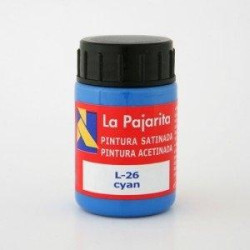 118322 LA PAJARITA TÉMPERA ESCOLAR BOTE DE 35ML SATINADA AZUL CYAN L-26