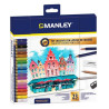 MLA00023 MANLEY SET CREATIVO LÁPICES DE COLORES 23 PIEZAS SURTIDO