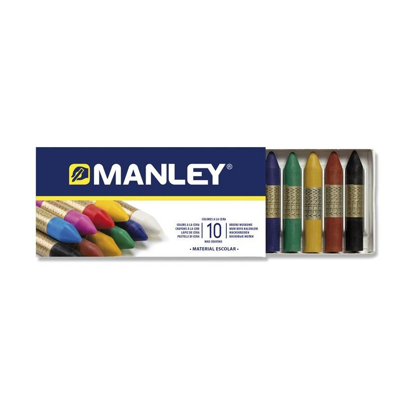 MNC00033 MANLEY CERAS 60MM COLORES SURTIDOS ESTUCHE 10 UD