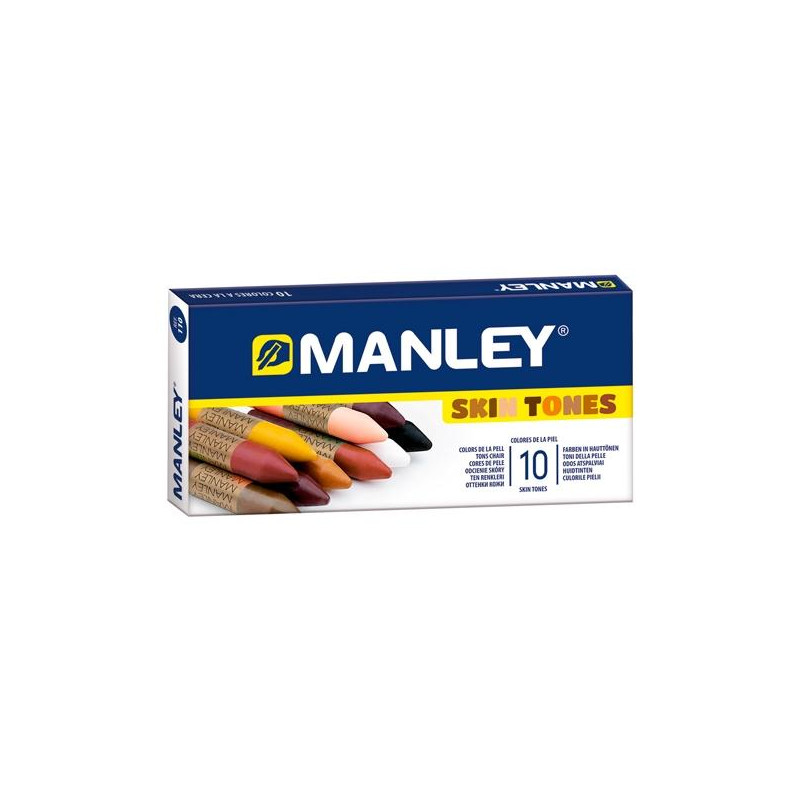 MNC00045 MANLEY CERAS ESTUCHE 10 UD SURTIDO TONOS DE LA PIEL