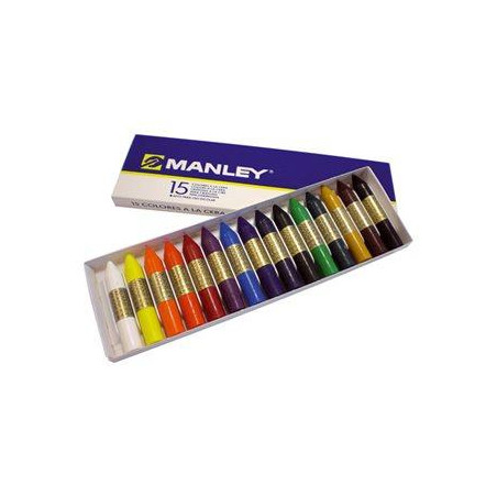 MNC00055 MANLEY CERAS 60MM COLORES SURTIDOS ESTUCHE 15 UD