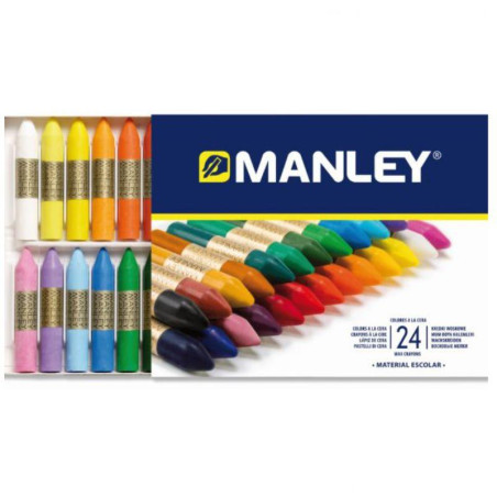 MNC00066 MANLEY CERAS 60MM COLORES SURTIDOS ESTUCHE 24 UD