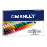 MNC00077 MANLEY ESTUCHE DE 30 CERAS BLANDAS 60MM COLORES SURTIDOS