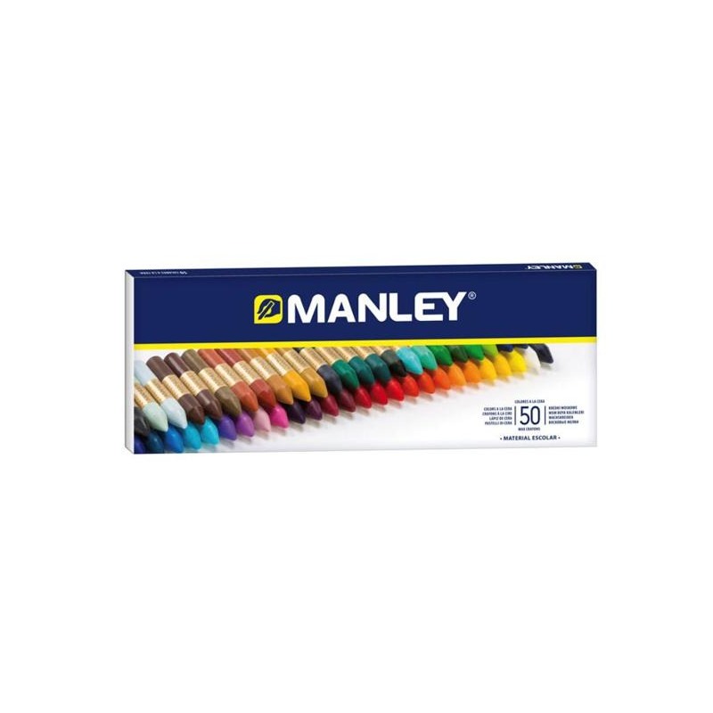 MNC00088 MANLEY ESTUCHE DE 50 CERAS BLANDAS 60MM COLORES SURTIDOS