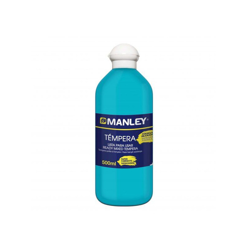 MNP18647 MANLEY TÉMPERA PREPARADA AZUL BOTELLA DE 500ML