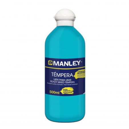 MNP18647 MANLEY TÉMPERA PREPARADA AZUL BOTELLA DE 500ML