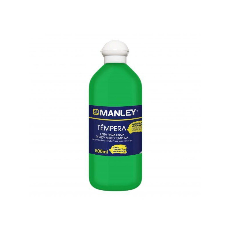 MNP18658 MANLEY TÉMPERA PREPARADA VERDE PRIMAVERA BOTELLA DE 500ML