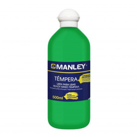 MNP18658 MANLEY TÉMPERA PREPARADA VERDE PRIMAVERA BOTELLA DE 500ML