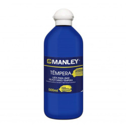 MNP18926 MANLEY TÉMPERA PREPARADA AZUL OSCURO BOTELLA DE 500ML