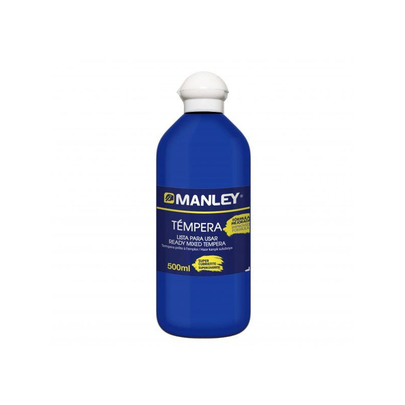 MNP18926 MANLEY TÉMPERA PREPARADA AZUL OSCURO BOTELLA DE 500ML