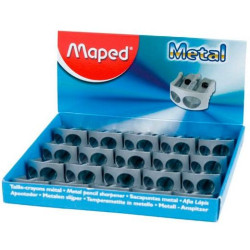 506700 MAPED AFILALÁPICES METÁLICO CLASSIC 2 AGUJEROS PLATA CAJA EXPOSITORA 20U