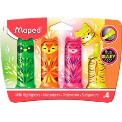 743677 MAPED MARCADOR FLUORESCENTE MINI FRIENDS C/SURTIDOS ESTUCHE 4 UD