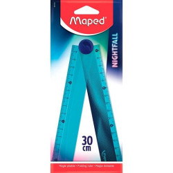 281018 MAPED REGLA PLEGABLE NIGHTFALL 15/30 CM BLISTER AZUL