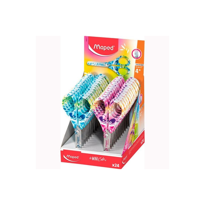 464217 MAPED TIJERAS MINI CUTE 13CM SURTIDO MULTICOLOR C/24U