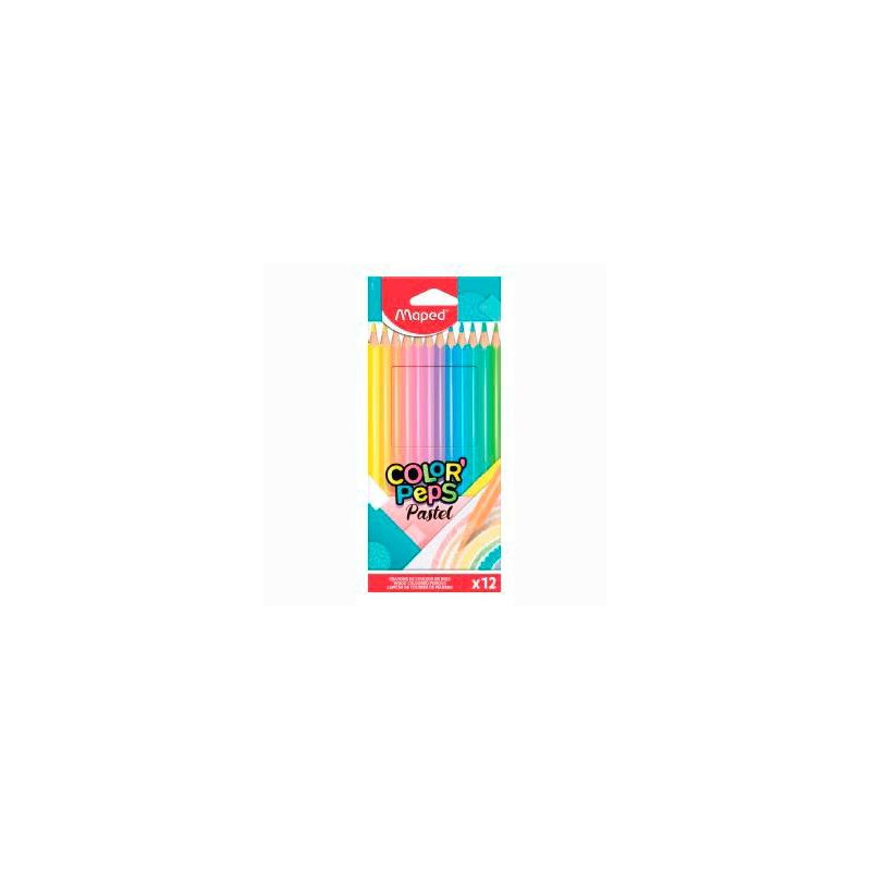 832069 MAPED LÁPICES DE COLORES COLOR´PEPS PASTEL SURTIDOS ESTUCHE 12 UD