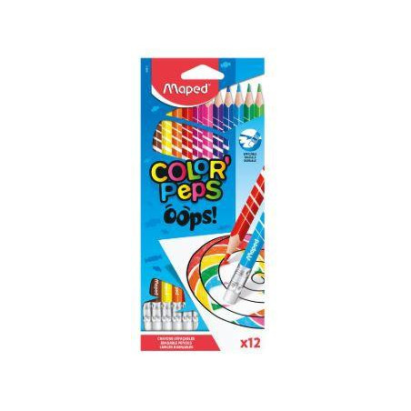 832812 MAPED LÁPICES DE COLORES COLOR´PEPS BORRABLES C/SURTIDOS ESTUCHE 12 UD