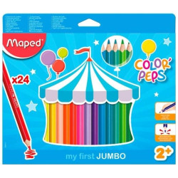 834013FC MAPED LÁPICES DE COLORES JUMBO COLOR´PEPS C/SURTIDOS ESTUCHE 24 UD