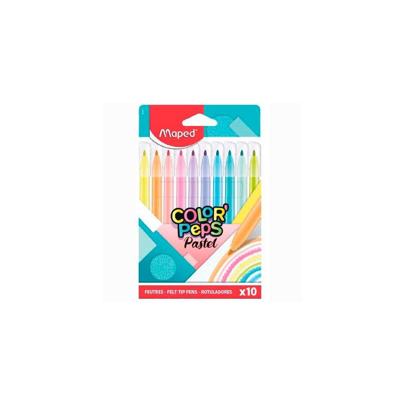 845469 MAPED ROTULADORES COLOR´PEPS PASTEL ESTUCHE DE 10 C/SURTIDOS