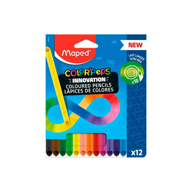 861600 MAPED LÁPICES DE COLORES COLOR´PEPS INFINITY C/SURTIDOS ESTUCHE 12 UD