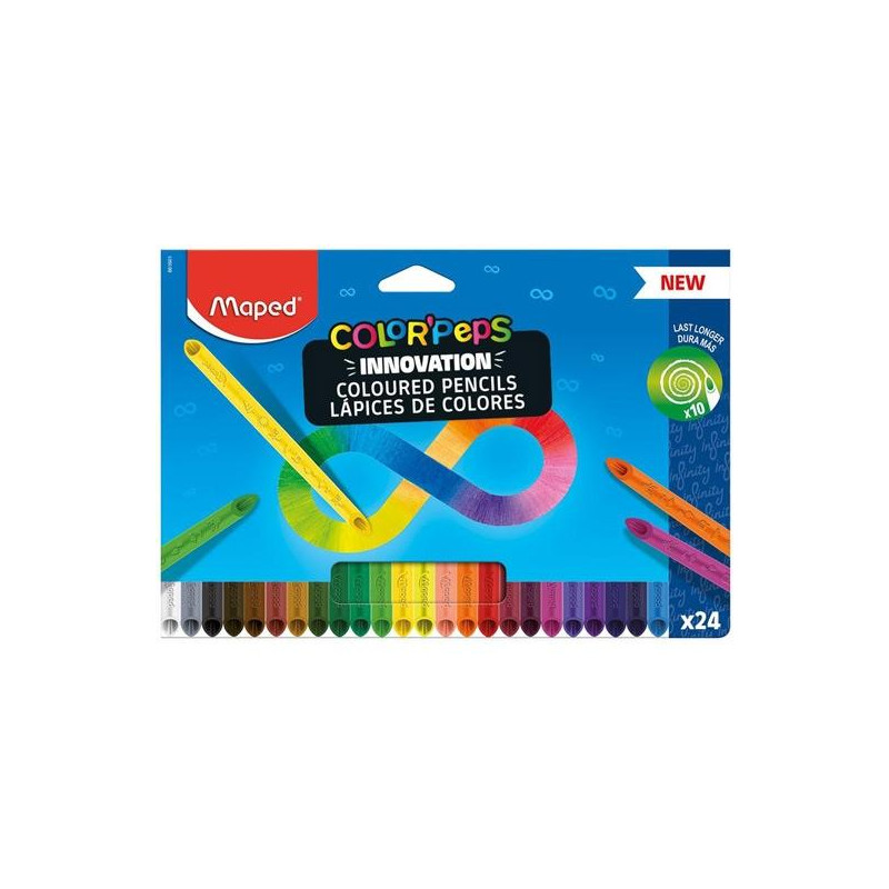 861601 MAPED LÁPICES DE COLORES COLOR´PEPS INFINITY C/SURTIDOS ESTUCHE 24 UD