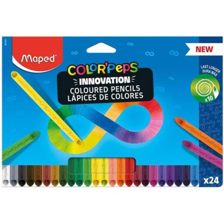 861601 MAPED LÁPICES DE COLORES COLOR´PEPS INFINITY C/SURTIDOS ESTUCHE 24 UD