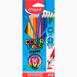 862712 MAPED LÁPICES DE COLORES COLOR´PEPS STRONG C/SURTIDOS ESTUCHE 12 UD