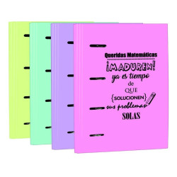 2390FR MARIOLA CARPEBLOCK 4X40 CARTÓN FORRADO PLASTIFICADO C/FRASES FOLIO SURTIDOS PASTEL