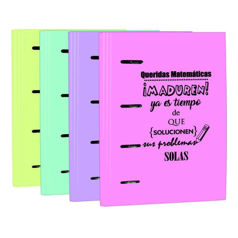 2390FR MARIOLA CARPEBLOCK 4X40 CARTÓN FORRADO PLASTIFICADO C/FRASES FOLIO SURTIDOS PASTEL