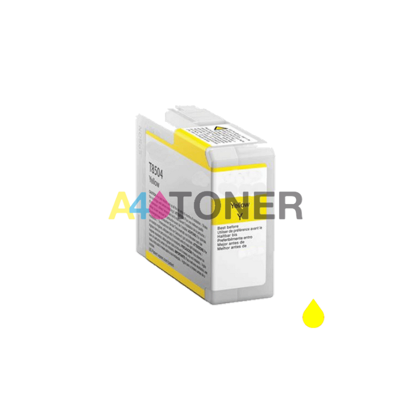 Cartucho de tinta T8504 amarillo compatible con C13T850400