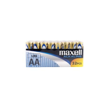 LR06-32PK PACK SHRIN MAXELL PILAS ALCALINAS AA - LR06- PACK 32 UDS