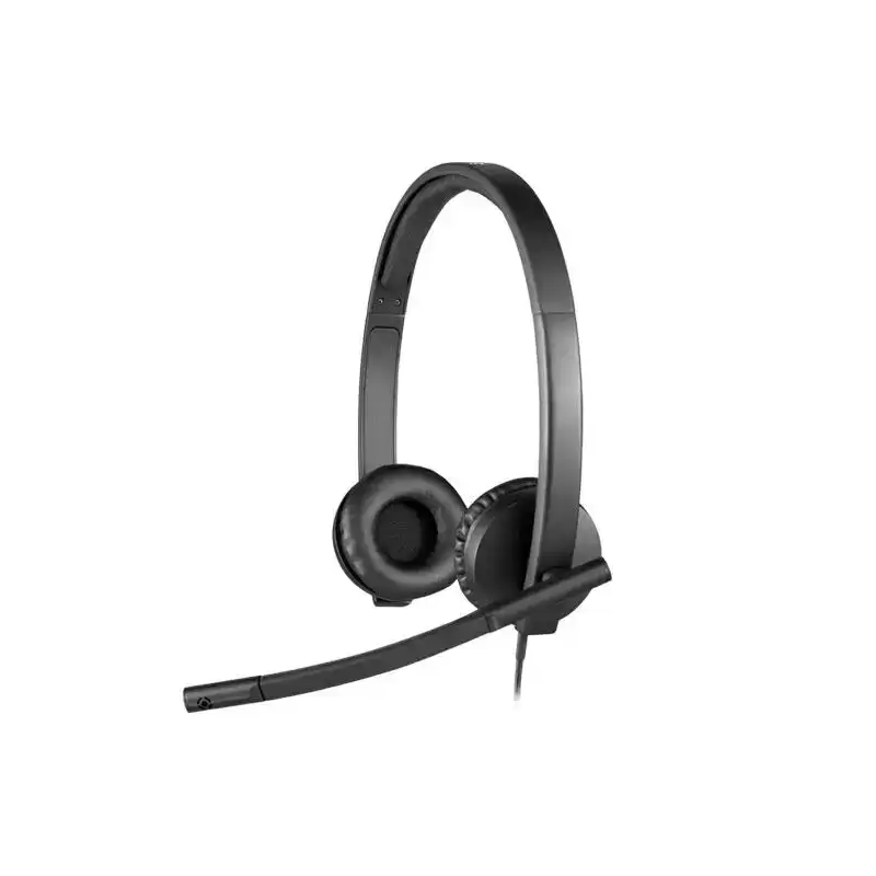 981-000575 LOGITECH AURICULAR BIAURAL H570E ESTEREO CON MICRÓFONO CABLE USB 2.0 NEGRO