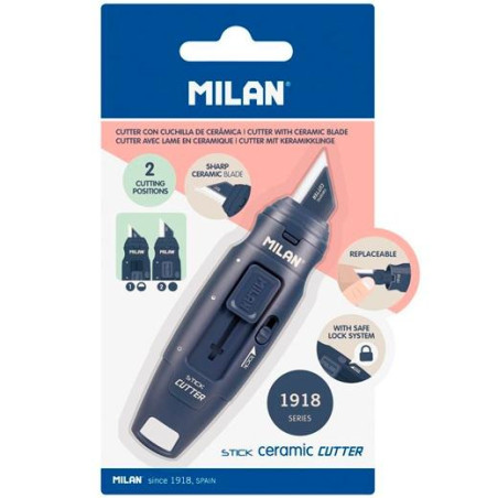 BWM10348B MILAN CUTTER HOJA CERÁMICA STICK SERIE 1918 BLÍSTER AZUL MARINO