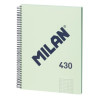 57142E80GR MILAN LIBRETA CON ESPIRAL A4 80H PAPEL 95GR PAUTADO 1 LÍNEA 7MM SERIE 1918 VERDE