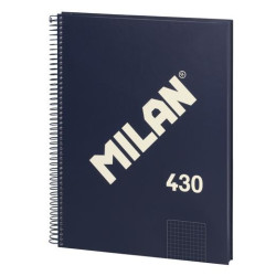 57143E80B MILAN LIBRETA CON ESPIRAL A4 80H PAPEL 95GR CUADRICULADO 5X5MM SERIE 1918 AZUL