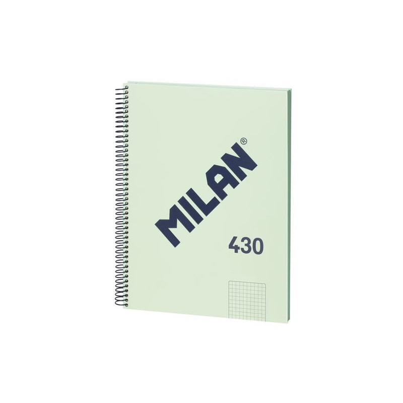 57143E80GR MILAN LIBRETA CON ESPIRAL A4 80H PAPEL 95GR CUADRICULADO 5X5MM SERIE 1918 VERDE