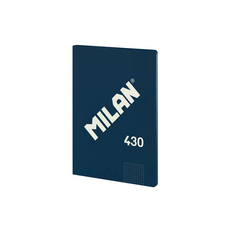 57243G48B MILAN LIBRETA ENCOLADA A4 48H PAPEL 95GR CUADRICULADO SERIE 1918 AZUL