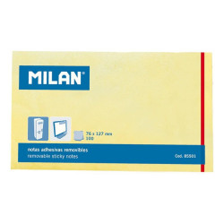 85501 MILAN BLOC NOTAS ADHESIVAS REMOVIBLES 100H 127X76 AMARILLO CLARO