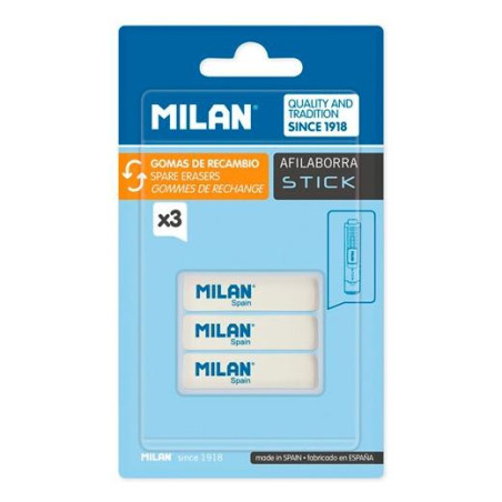 BNM10236 MILAN GOMA DE RECAMBIO PARA AFILABORRA STICK BLÍSTER 3 UD