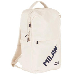 624201SNCBG MILAN MOCHILA URBANA COMPACTA CON CIERRE DE SEGURIDAD 15L COLECCIÓN 430 SINCE 1918 BEIGE