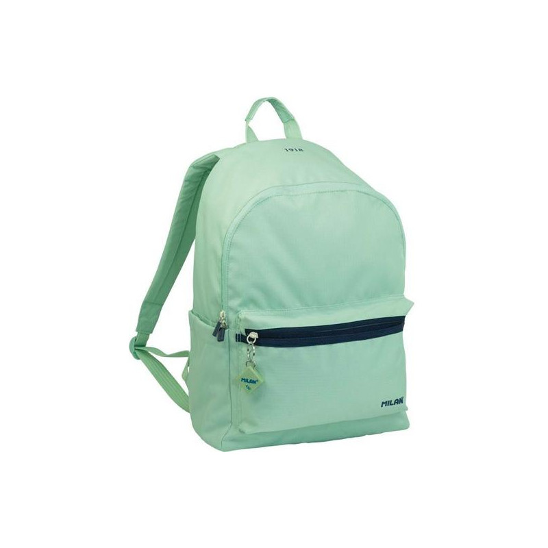 624605SNCGR MILAN MOCHILA ESCOLAR 2 CREMALLERAS 22L SERIE 1918 VERDE