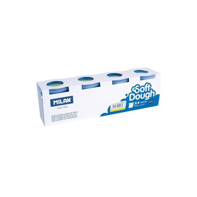 9135112004 MILAN PASTA BLANDA SOFT DOUGH CAJA 4 BOTES 116GR AMARILLO