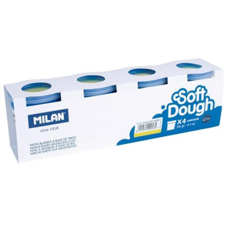 9135112004 MILAN PASTA BLANDA SOFT DOUGH CAJA 4 BOTES 116GR AMARILLO