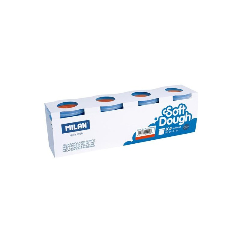 9135113004 MILAN PASTA BLANDA SOFT DOUGH CAJA 4 BOTES 116GR ROJO