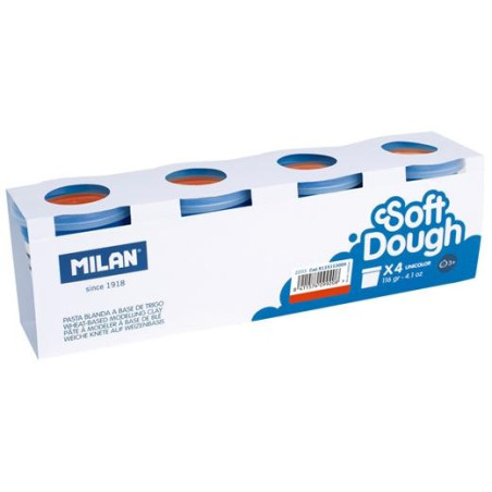 9135113004 MILAN PASTA BLANDA SOFT DOUGH CAJA 4 BOTES 116GR ROJO