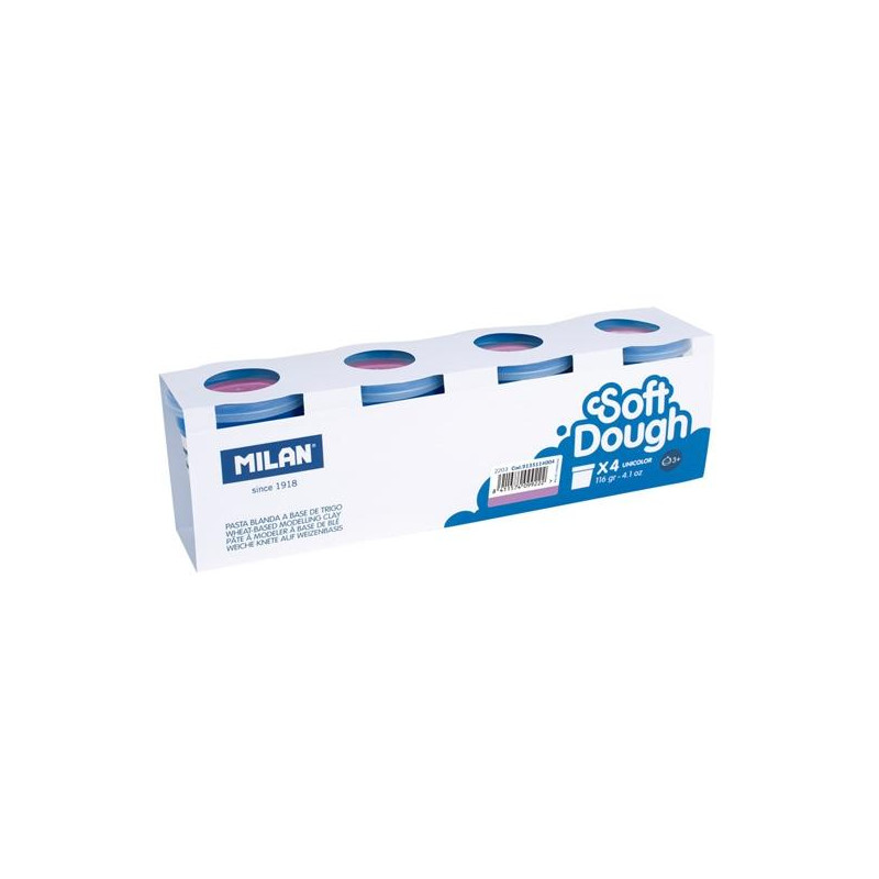 9135114004 MILAN PASTA BLANDA SOFT DOUGH CAJA 4 BOTES 116GR LILA