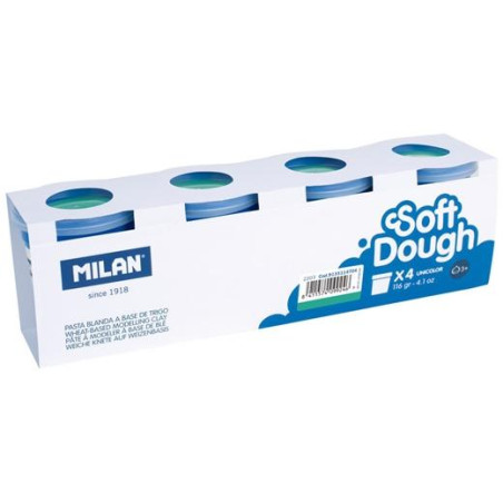 9135114704 MILAN PASTA BLANDA SOFT DOUGH CAJA 4 BOTES 116GR TURQUESA