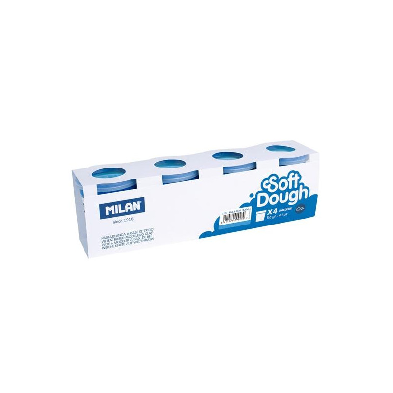 9135115204 MILAN PASTA BLANDA SOFT DOUGH CAJA 4 BOTES 116GR AZUL