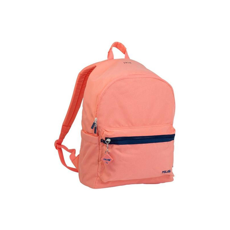 624605SNCP MILAN MOCHILA URBANA CLÁSICA 2 CREMALLERAS 22L SERIE 1918 ROSA